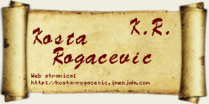 Kosta Rogačević vizit kartica